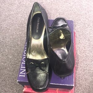 Enzo Angiolini Black Leather Shoes In Box